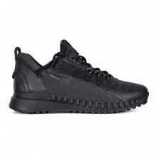 ECCO Sneaker Zipflex Low Dyneema-Leder schwarz Damen